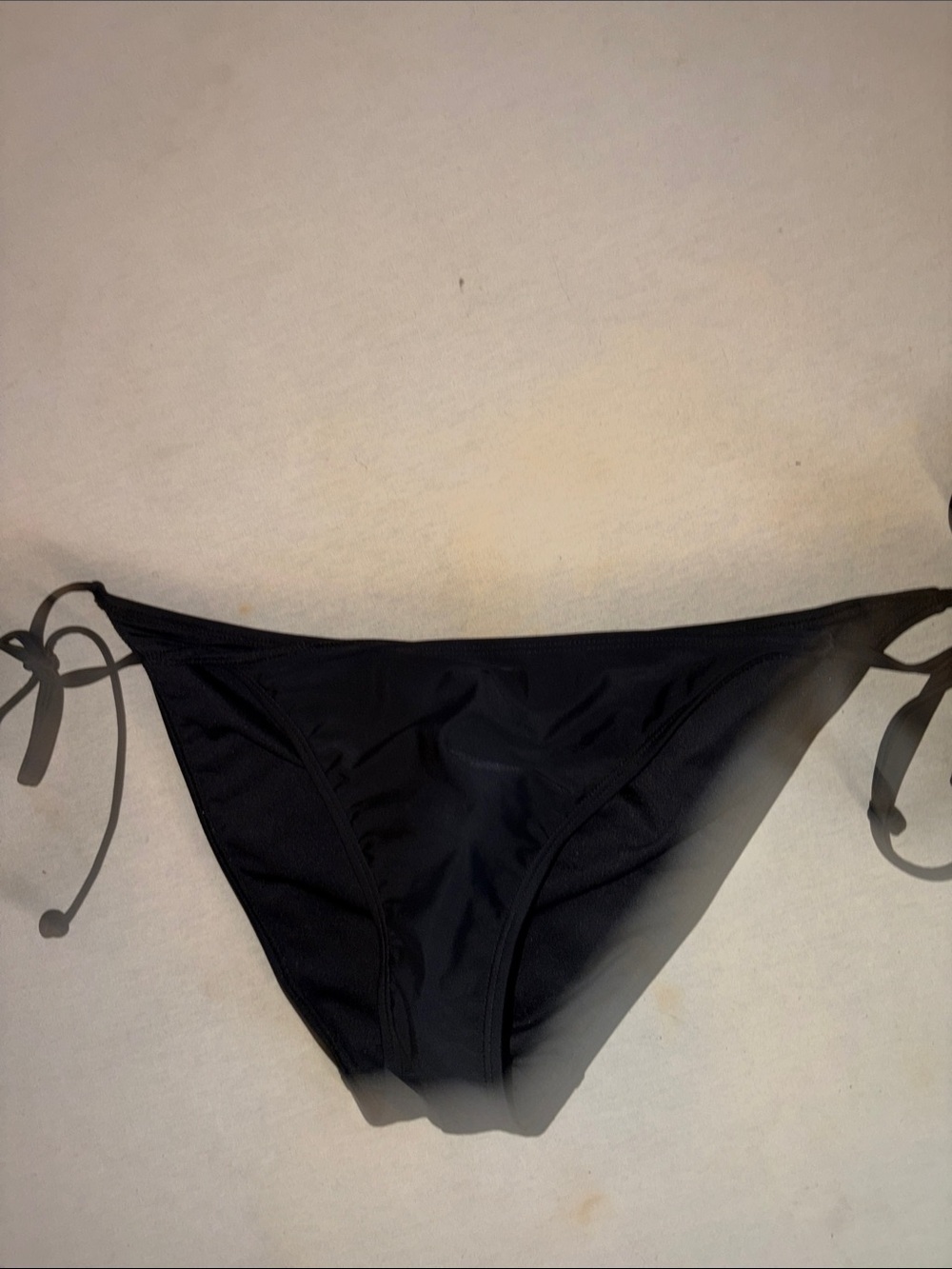 Womens Size M Black Tie-Side Bikini Bottom - Women Swim